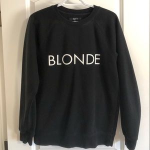 blonde crew neck sweatshirt
